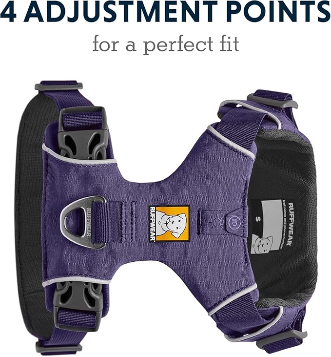 Ruffwear, Front Range Dog Harness, Reflective and Padded Harness for Training and Everyday, Purple Sage, Small RuffwearInc