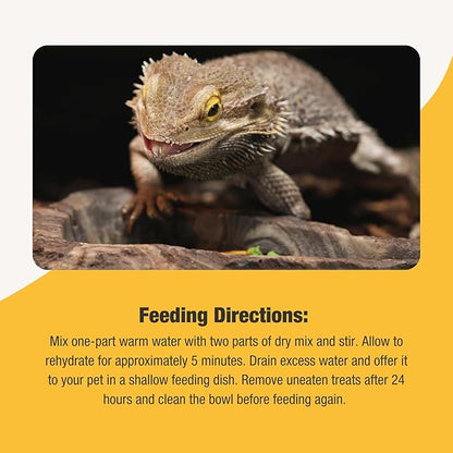 Fluker's Grub Bag Calcium Fortified Treats, All Natural Omnivore Blend Packed with Protein, Fruits, and Vegetables, for Bearded Dragons and Reptiles, 4 oz Flukers