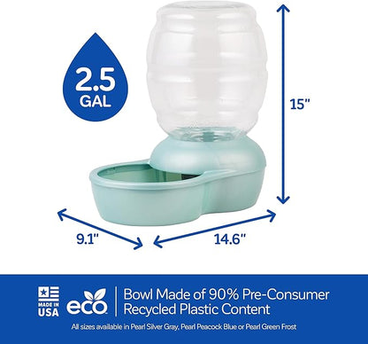 Petmate Replendish Automatic Gravity Waterer for Cats and Dogs, BPA-Free, No Batteries Required, Includes Charcoal Filter, 2.5 Gallons, Made in USA - PAWPICO