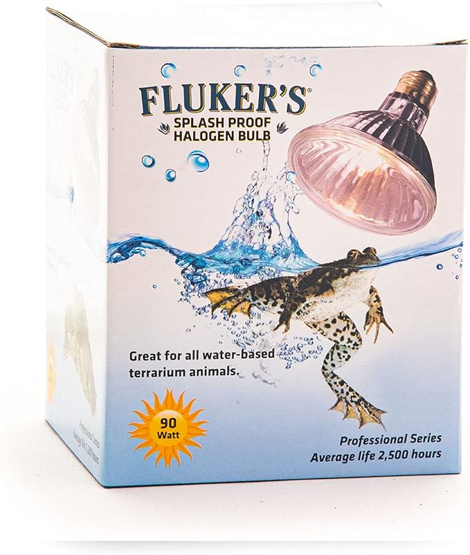 Fluker's Heavy, Duty Splash Proof Halogen Bulb for All Water Based Terrarium Animals, 90 Watt Flukers