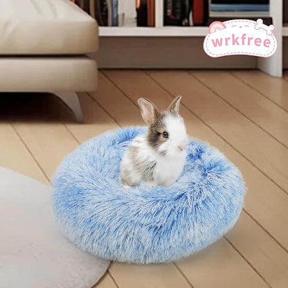 Hamster Bed Cute Blue and White Warm Cushion for Small Animal - Comfortable Sleep Mat Pad for Guinea Pigs/Hedgehog/Squirrel/Mice/Rats/Chinchilla Nest House 11.8 inch - PAWPICO