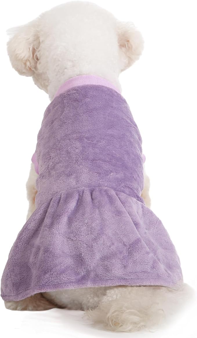 FabriCastle Dog Dress Sweater, Pack of 3, Dog Clothes, Dog Coat, Dog Jacket for Small or Medium Dogs Girl, Ultra Soft and Warm Cat Pet Sweaters (Pink,Violet,Rosepink, X-Small) - PAWPICO