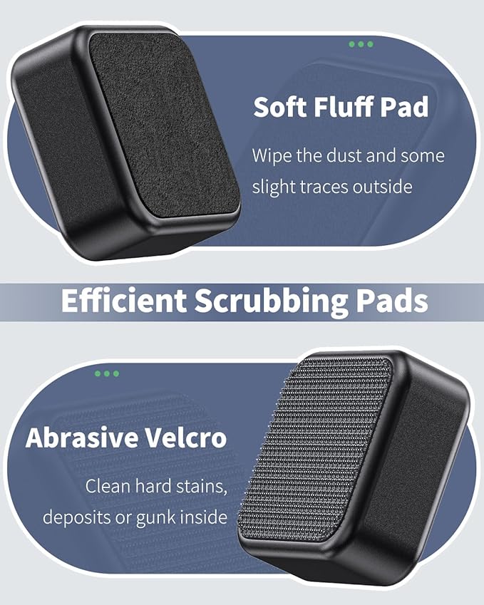 Pawfly Aquarium Magnetic Brush Fish Tank Glass Cleaner 1 Inch Mini Stain Scrubber Pads Aquarium Cleaning Tool for 1/5 Inch Thick Fish Tank up to 10 Gallons (Non-Floatable) Pawfly