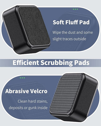 Pawfly Aquarium Magnetic Brush Fish Tank Glass Cleaner 1 Inch Mini Stain Scrubber Pads Aquarium Cleaning Tool for 1/5 Inch Thick Fish Tank up to 10 Gallons (Non-Floatable) Pawfly