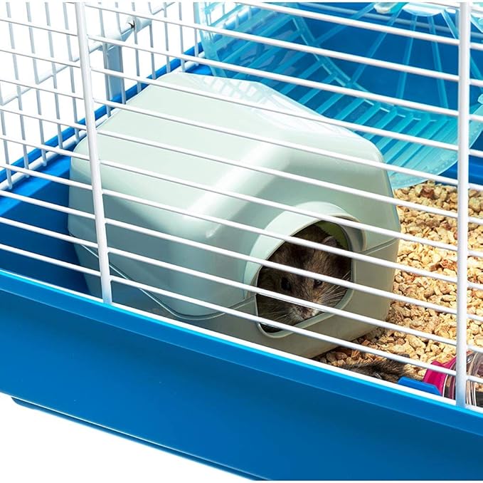 Ferplast Paula Small Hamster Cage | Fun & Interactive Cage Measures Measures 18.11L x 11.61W x 9.6H & Includes All Accessories Ferplast