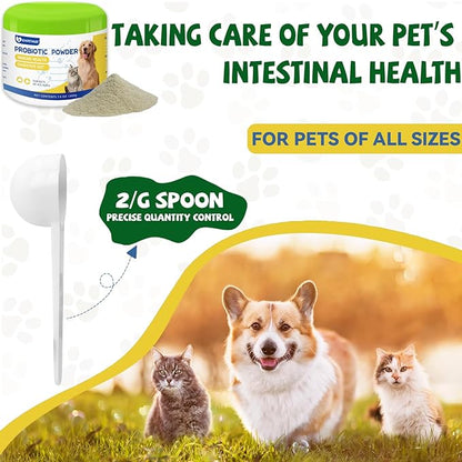 Pet Probiotics Active Peptide Powder Supplement for Dogs & Cats of All Ages with Immunoglobulin,Saccharomyces Boulardii & Bacillus Subtilis – Supports Immune & Digestive Health (200g/7.4 oz) PAWPICO