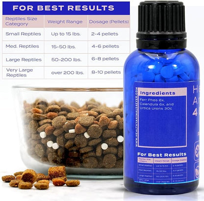 HealthyAnimals4Ever Natural Reptile Burn Recovery Remedy - Soothing & Revitalizing Homeopathic Formula for Burn Care, Skin Recovery & Comfort - 300 Count HealthyAnimals4ever