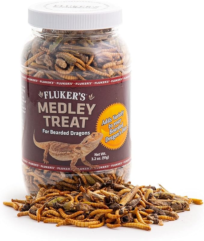 Fluker's Bearded Dragon Medley Treat Food, 3.2-Ounce (72023) Flukers