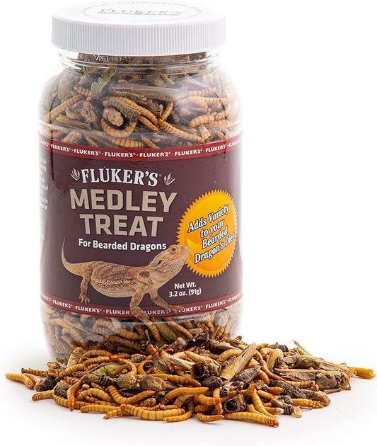 Fluker's Bearded Dragon Medley Treat Food, 3.2-Ounce (72023) Flukers