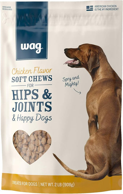 Amazon Brand – Wag Chicken Flavor Hip & Joint Training Treats for Dogs, 2 lb. Bag (32 oz) - PAWPICO