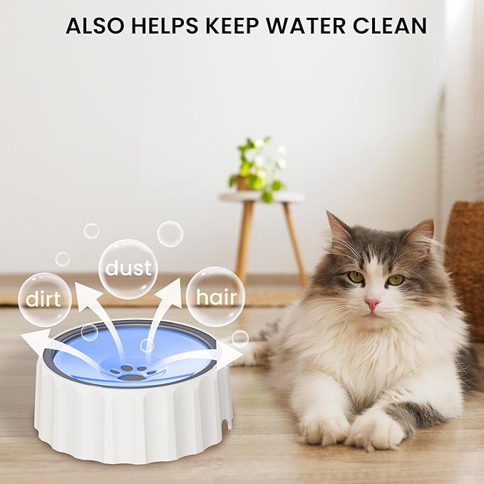 Dog Water Bowl No Spill 70oz/2L Large Capacity Dog Water Bowl Dispenser Non Slip No Splash Dog Water Bowl Pet Slow Feeder No Drip Dog Water Bowl on Vehicle Slow Water Bowl for Dog and Cat Purple - PAWPICO