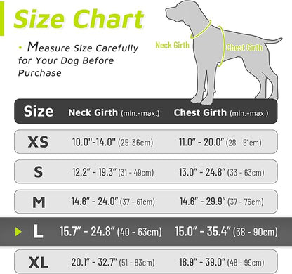 Eagloo Dog Harness for Large Dogs, No Pull Service Vest with Reflective Strips and Control Handle, Adjustable and Comfortable for Easy Walking, No Choke Pet Harness with 2 Metal Rings, Green, L GoExplorewithEagloo