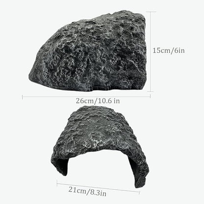 Large Reptile Hide Resin Snake Hides for Ball Pythons Reptile Hides and Cavesbearded Dragon Hide Simulation Rock Reptile Hideout for Habitat Lizard Leopard Gecko ZXUAQNOE