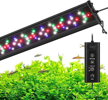 hygger New Mode 24/7 Timer LED Aquarium Light, Auto On Off Full Spectrum Fish Tank Light Fish Colorful/Sun/Nightlight/Wrgb Cycle Mode for Freshwater Plants Tank (for 27in~33in Long Tank) hygger