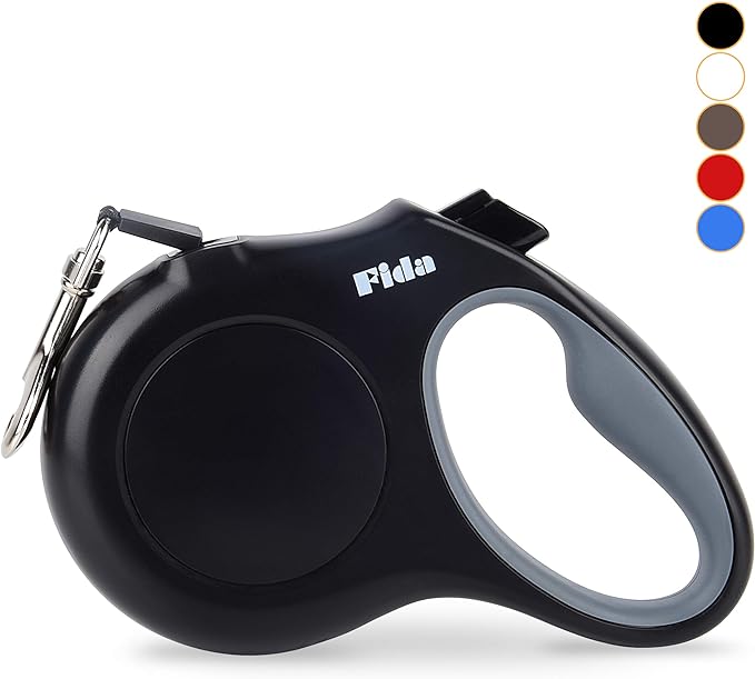 Fida Retractable Dog Leash Large Breed, Heavy Duty 16 ft Dog Walking Leash, up to 110 lbs, 360° Tangle Free, Black - PAWPICO