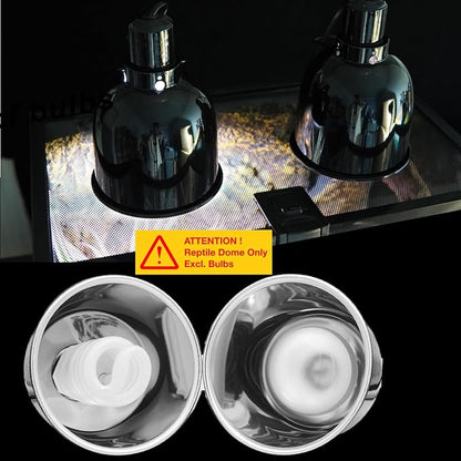 Reptile Light Fixture, 2-Pack 5.5'' Deep Dome for Reptile Light/Heat Lamp/UVB Light, 5.5 Inch Light Reflector Dome ReptiKing