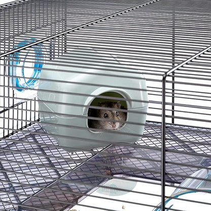 Ferplast Favola Hamster Cage Includes Free Water Bottle, Exercise Wheel, Food Dish & Hamster Hide-Out Large Hamster Cage Measures 23.6L x 14.4W x 11.8H-Inches Ferplast