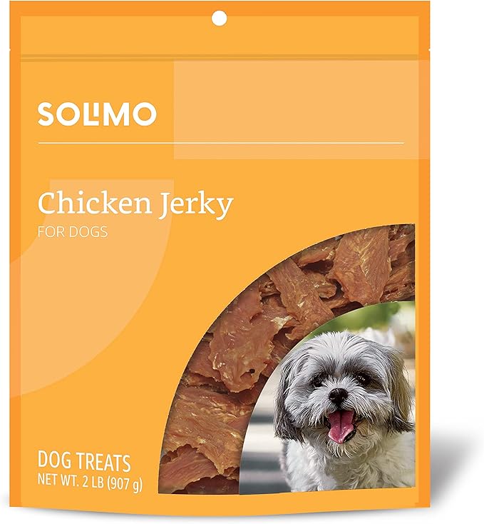 Amazon Brand - Solimo Chicken Jerky Dog Treats, 2 pounds (Packaging May Vary) - PAWPICO