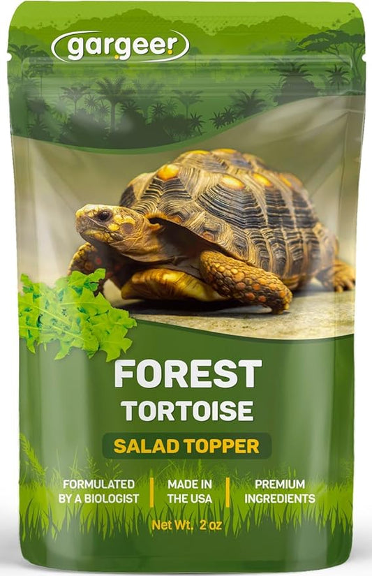 2oz Forest Tortoise Food Supplement, Flower Salad Mix Topper. Supercharge Juveniles & Adults Appetite, Health & Immune System. Complete Diet, Rich with Vitamins, Made in The USA. Enjoy! Gargeer