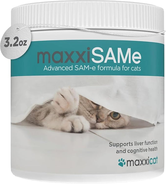 maxxiSAMe Advanced SAM-e Powder Supplement - Liver, Cognitive & Joint Support for Cats, 3.2oz maxxipaws