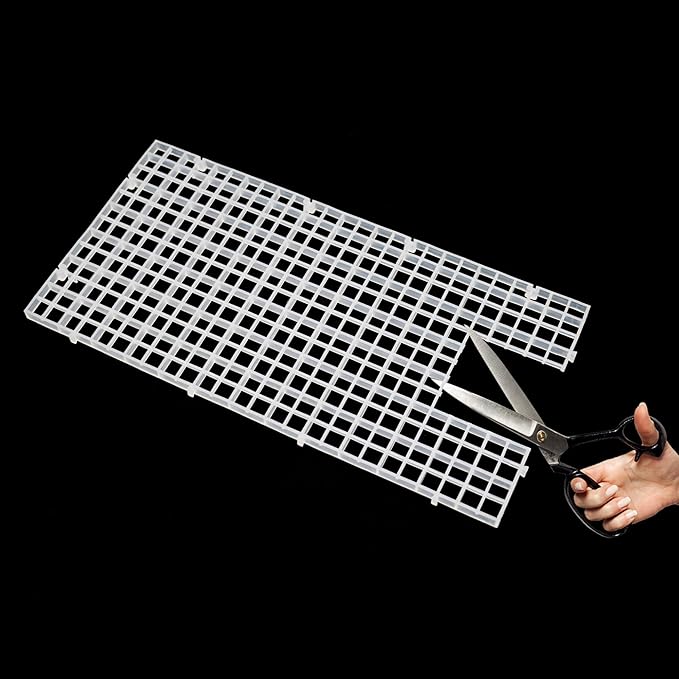 ALEGI Aquarium Fish Tank Divider Plastic Egg Crate Aquarium Filter Bottom Tray Plastic Grid (S 6pcs) ALEGIAquarium