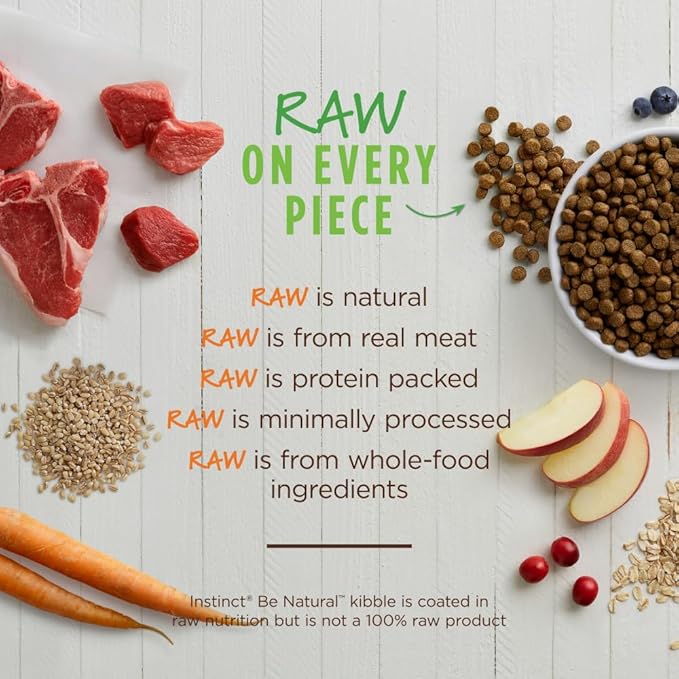 Instinct Be Natural Real Lamb & Oatmeal Recipe Natural Dry Dog Food, 24 lb. Bag - PAWPICO