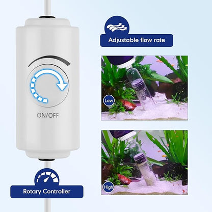 AQQA Fish Tank Cleaner,DC 34W/600GPH Adjustable Water Flow Aquarium Gravel Vacuum,Multi-Filtration Purifies Water Electric Cleaning Kit for Water Change Water Circulation Wash Sand Gravel 110V-240V AQQA
