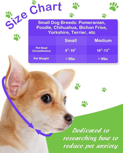 Calming Earmuffs for Cats and Small Dogs - for Anxiety Relief - Noise Canceling for Fireworks, Thunderstorms, Pet Grooming & Force Drying - Dog Ear Muffs Noise Protection (White, Medium) Ninuo