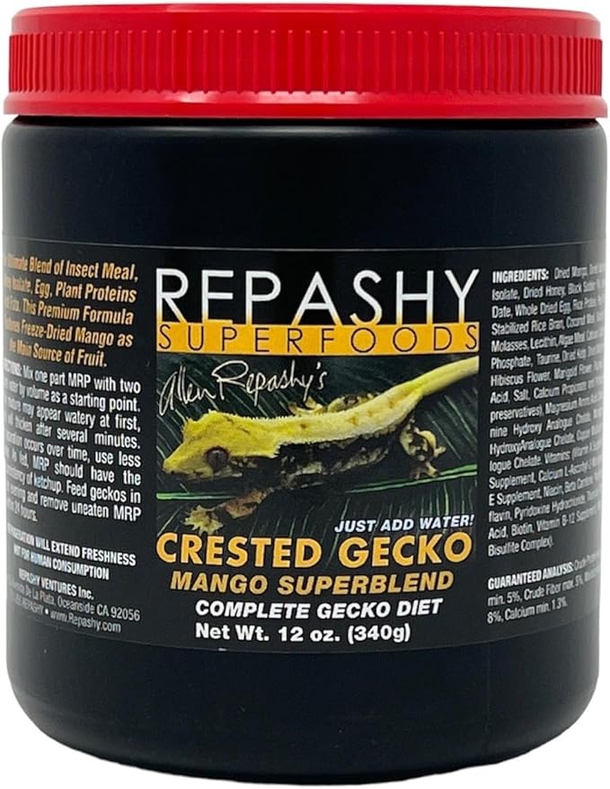 Repashy Crested Gecko MRP Diet - Food 'Mango' Superblend 12 Oz (3/4 lb) 340g JAR Repashy