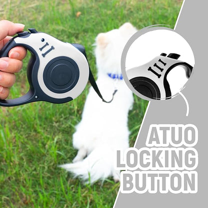 Retractable Dog Leash Automatic Telescopic Tractor Dog Tape, Pet Tape 10/16 FT Durable and Convenient, with Folding Bowl, Dispenser, Rubbish Bags, Suitable for Small and Medium Dogs LIEVUIKEN