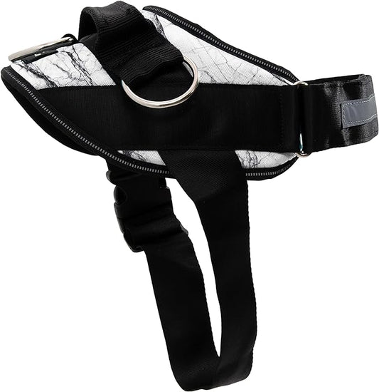 ShawnCo Essential Dog Harness, No-Pull Pet Vest with 3 Leash Clips, No Choke, Reflective, Adjustable and Padded, for Easy Walking and Training for Small, Medium and Large Dogs (White Marble, XL) SHAWNCO