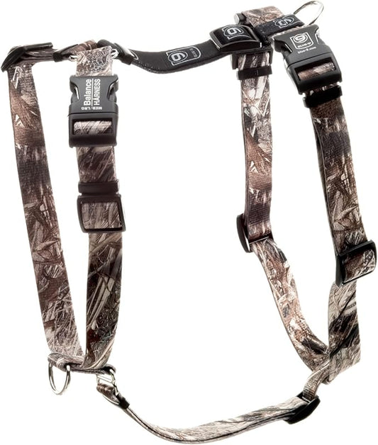 Blue-9 Buckle-Neck Balance Harness, Fully Customizable Fit No-Pull Harness, Ideal for Dog Training and Obedience, Made in The USA, Camo, Medium Blue-9