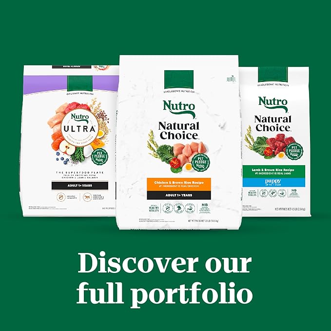 NUTRO NATURAL CHOICE Small Bites Adult Dry Dog Food, Lamb & Brown Rice Recipe Dog Kibble, 5 lb. Bag - PAWPICO