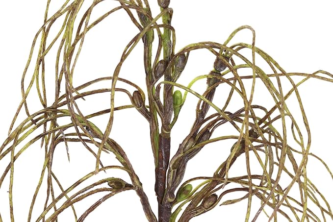 Reptile Terrarium Decor Plants, Bearded Dragon Tank Accessories fit Crested Gecko Leopard Lizard Chameleon Ball Python Snake Frog - Fake Forage Grass Plants WOLEDOE