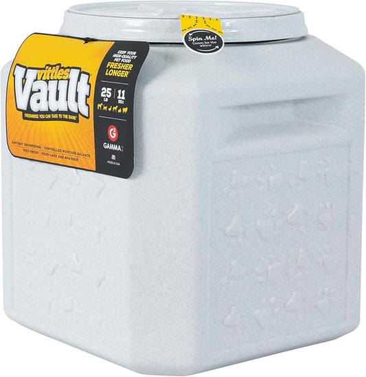 Gamma2 Vittles Vault Airtight Dog Food Storage Container - Fits up to 25 Pounds of Dry Pet Food - Perfect for Cat and Puppy Kibble - BPA-Free Plastic - Made in the USA - 12" L x 13.75" H - PAWPICO