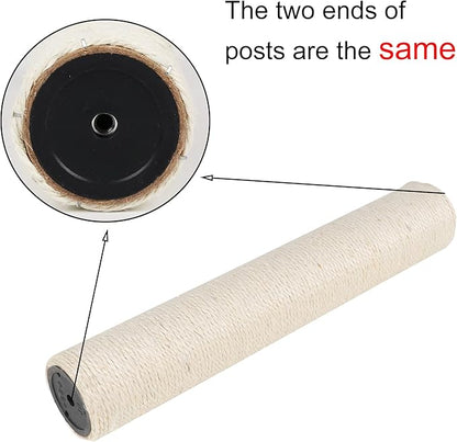 Dimaka Cat Scratching Post Replacement Pole, Cardboard and Sisal(Beige-4 Posts, 7.9 in / 20 cm) - PAWPICO