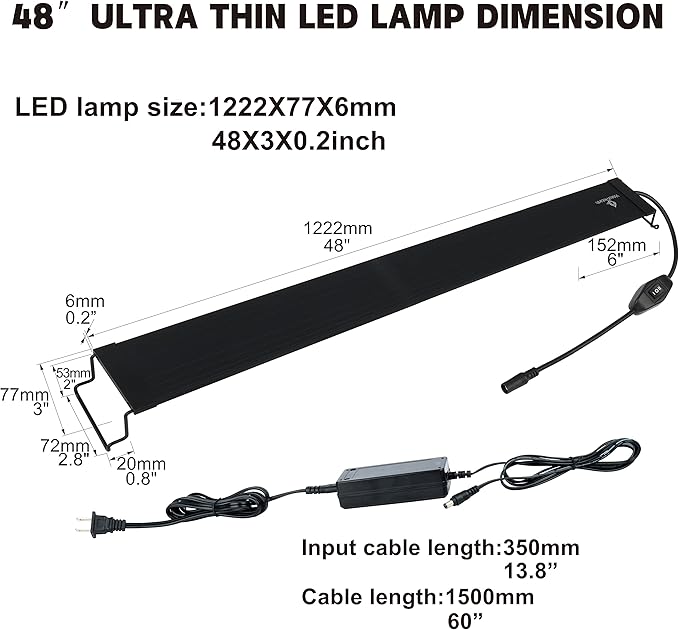 Aquarium Light (48-54") Waterrebirth
