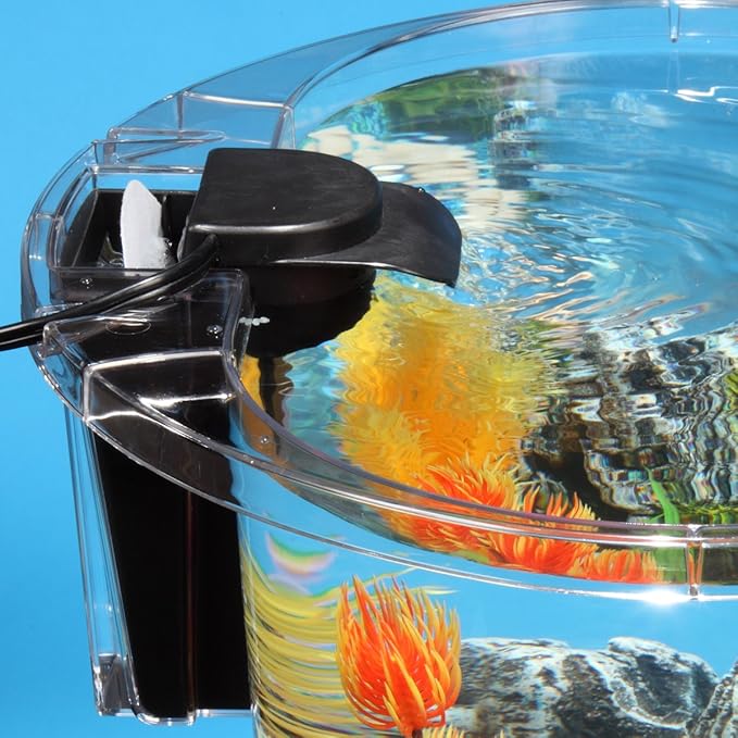 Koller Products AquaView 4.5-Gallon Aquarium Starter Kit with Full Filtration and LED Lighting (7 Dazzling Color Selection), Ideal for a Variety of Tropical Fish DISCOVERTHEEXCITINGWORLDOFKEEPINGTROPICALFISH