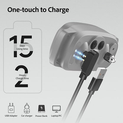 Dog Bark Collar, FAFAFROG Rechargeable Smart Collar, Anti Barking Training Collar with 5 Adjustable Sensitivity Beep Vibration Shock, Bark Collar for Large Medium Small Dogs(Grey) FAFAFROG