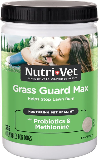 Nutri-Vet Grass Guard Chewables For Dogs - Prevent Lawn Burn From Dog Urine - 365 Count Nutri-Vet