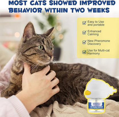 Cat Calming Pheromone Diffuser, Cat Calming Pheromones to Reduce Stress, Spraying & Scratching, 2 in 1 Cat Calming Starter Kit- 1Pack PAWPICO