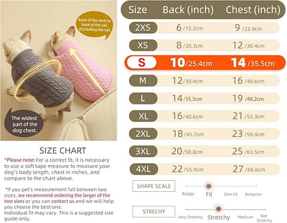 2 Pack Dog Sweaters for Small Dogs - Puppy Medium Warm Clothes in Winter, Turtleneck Pullover Design for Boy Girl Pet, Doggie, Cat, Kitten Chihuahua Bulldog Pug Beagles (S, Yellow, Green) - PAWPICO