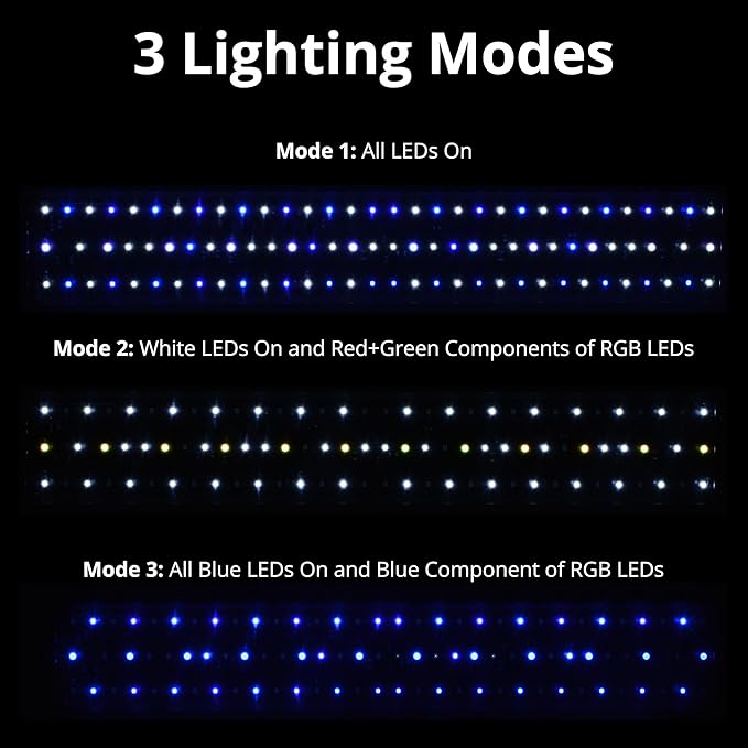 NICREW 24W Saltwater Aquarium Light, Marine LED Reef Light for Corals, Programmable Timer Controller, 24 to 30-Inch NICREW