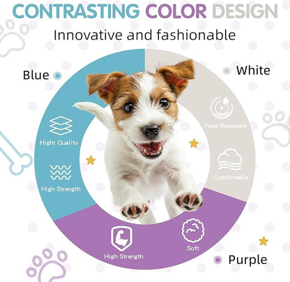 Small Dog Harness, Adjustable No-Pull, Tri-Color, Step-in Design, Heavy Duty, Easy Walk, Size 4/5"W x Chest 16" - 20" Pawhuggies