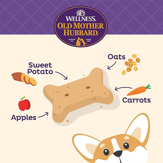 Old Mother Hubbard by Wellness Classic Just Vegg'N Natural Dog Treats, Crunchy Oven-Baked Biscuits, Ideal for Training, Mini Size, 20 ounce bag - PAWPICO