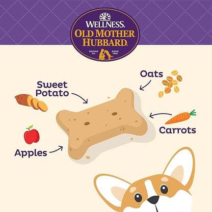 Old Mother Hubbard by Wellness Classic Just Vegg'N Natural Dog Treats, Crunchy Oven-Baked Biscuits, Ideal for Training, Mini Size, 20 ounce bag - PAWPICO