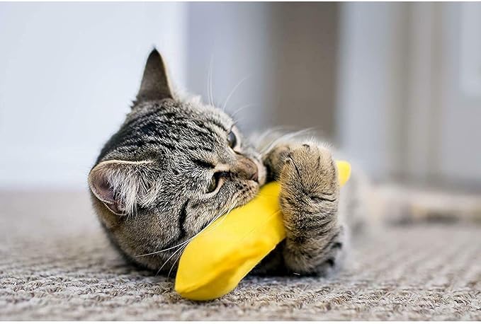 YEOWWW! DuckyWorld 100% ORGANIC CATNIP Leaf & Flower Cat Toy BANANA 3 PACK - PAWPICO