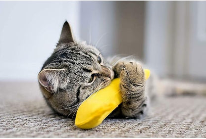 YEOWWW! DuckyWorld 100% ORGANIC CATNIP Leaf & Flower Cat Toy BANANA 3 PACK - PAWPICO
