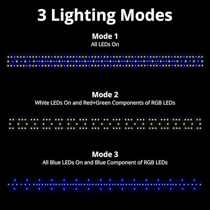 NICREW 48W Saltwater Aquarium Light, Marine LED Reef Light for Corals, Programmable Timer Controller, 48 to 60-Inch NICREW