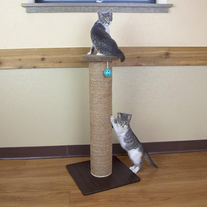 Kitty City Sisal Post Scratcher, Sisal Post (Brown) - PAWPICO